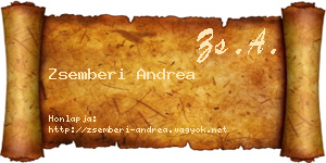 Zsemberi Andrea névjegykártya
